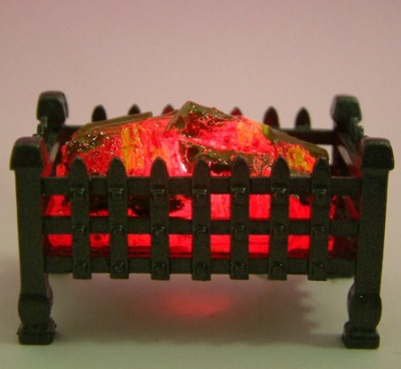 12th scale Glow Well Metal Glowing Basket with logs FPG025