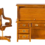 Rolltop Desk and Chair/Walnut 05298