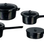 8-pc black pan set D3652/KA178