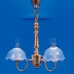 Dolls House Lighting 1:12 2 Up-arm bell shade chandelier LT6002/EL33