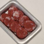 Tray of Beef burgers  F206