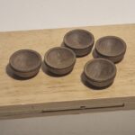 12th scale   set of 5 wooden Bowls  suit Medieval  ME59