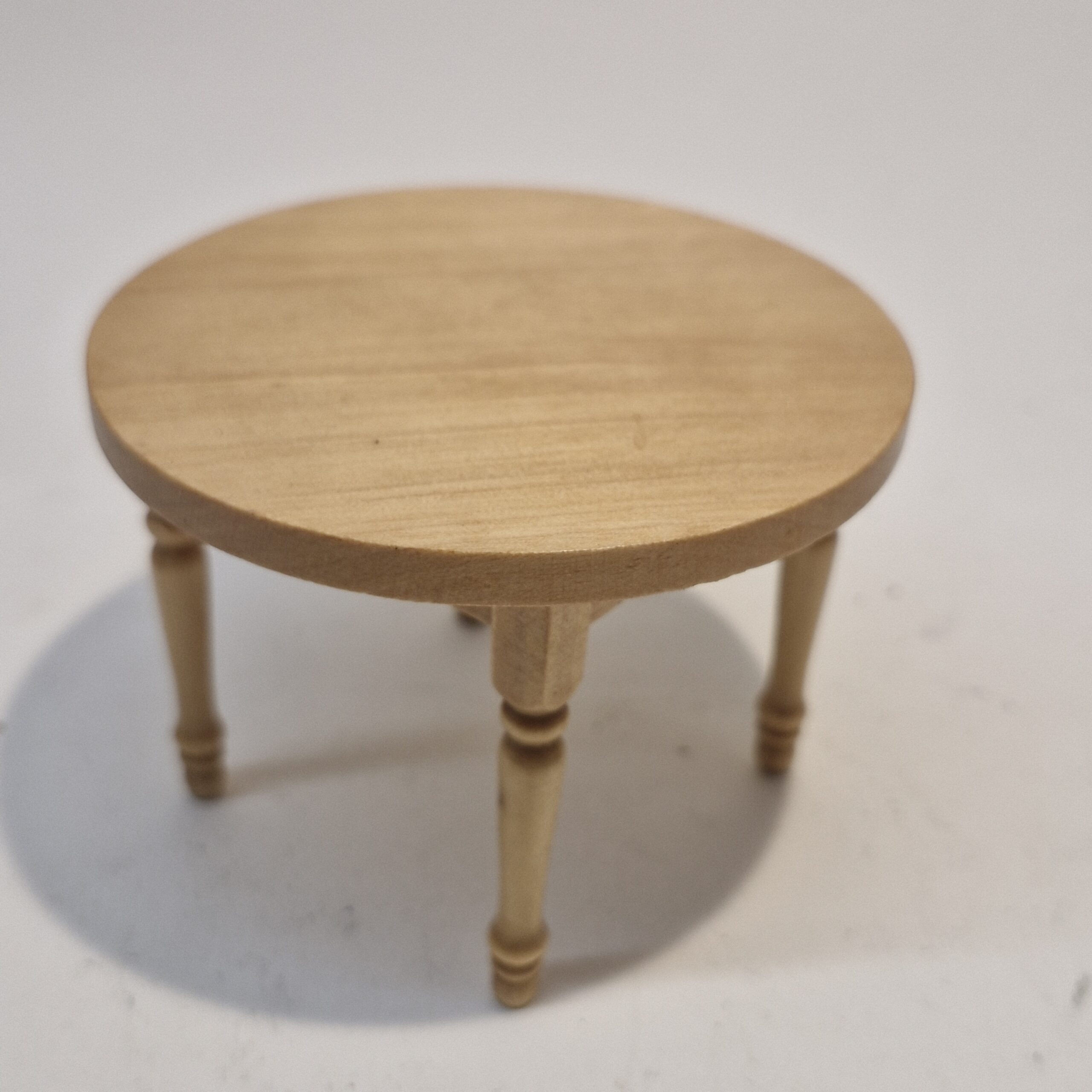 1/12th Scale Doll House 3 1/2" dia Table Pine SEC08