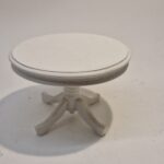 1/12th Scale Doll House    4" dia  White Table     SEC09