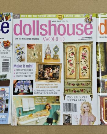 3 Mixed Dollshouse World Magazines - MAG32