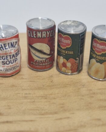 12th scale Dolls House Set of 4 Tins  RB34