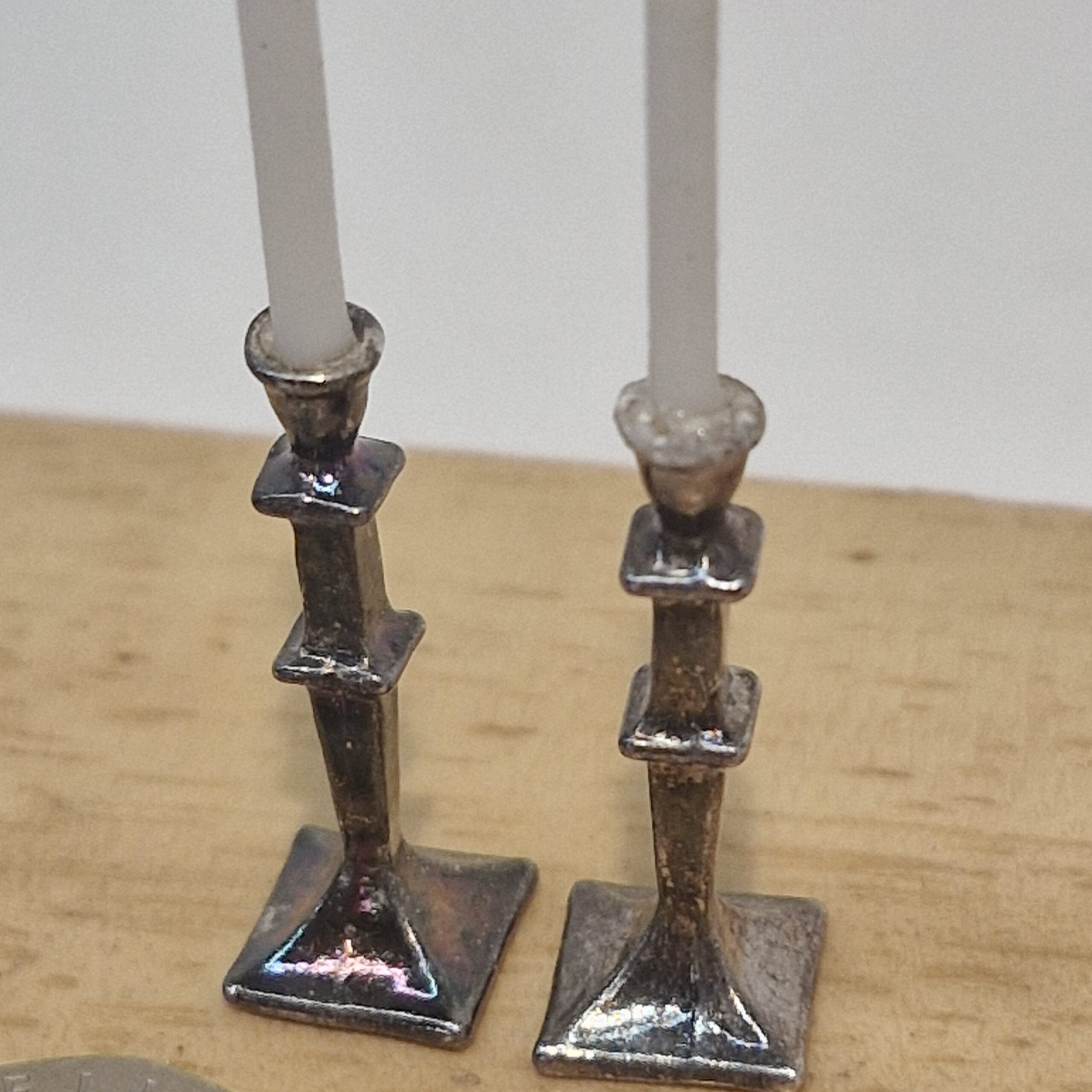 12th scale Dolls House Miniature Pair of Candle Stick RC17
