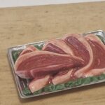 12th scale Dolls House Miniature  Tray of Meat Beef Steaks  RD02