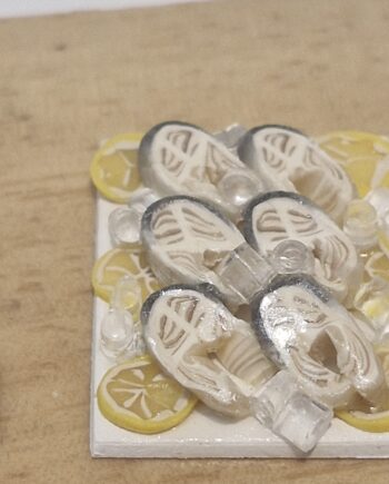 12th scale Dolls House Miniature Cod Steaks  Fish   RD12
