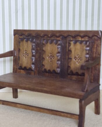 1:12th Scale, Dolls House, Furniture, Settle  . Artisan Made  QU02