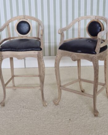 1:12th Scale, Dolls House, Furniture,  Pair of Bar Stools   by Bespaq   QU10