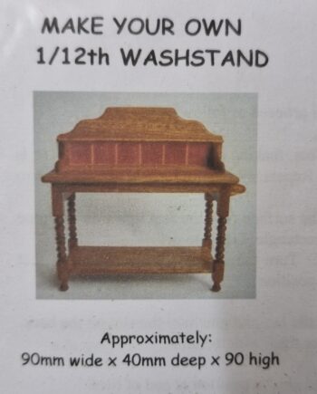 1:12th REDUCED mahogany washstand  kit / pink/white McQWSpw
