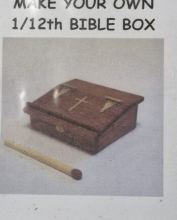 REDUCED 12th scale Mahogany Bible box kit British made   McQBB