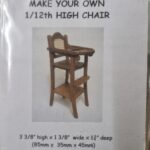 REDUCED 1:12th scale mahogany High Chair  KIT  McQHC