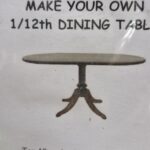 12th scale Dolls House Wooden Dining Table Kit by McQueenie   McQODT