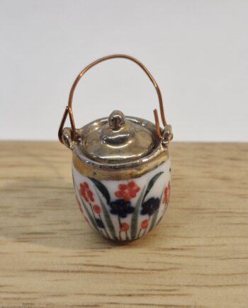 12th scale  Floral Biscuit Barrel   3312