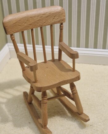 1/12th Scale Dolls House Pine Rocking Chair British made Quality RE35