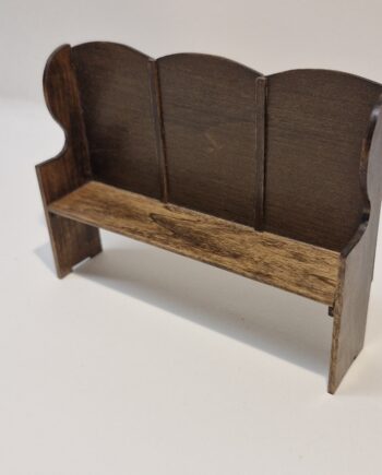1/12th Scale Dolls House Dark Walnut Settle  British made Quality RE72