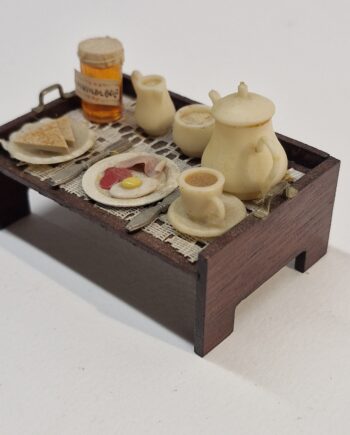 1/12th Scale Dolls House Mahogany  Breakfast Tray  British Quality   RE82
