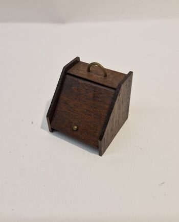 1/12th Scale Dolls House  Mahogany Coal Scuttle Artisan Made Signed  RE94
