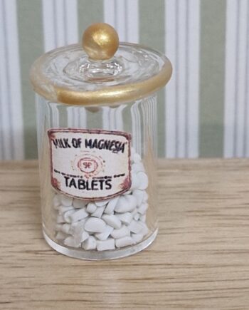 1/12th scale Doll House, miniatures, Glass Jar   Tables CHE17