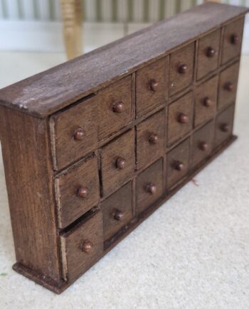 1/12th scale Doll House, Wall Cabinet  18 Working small Drawers    CHE25