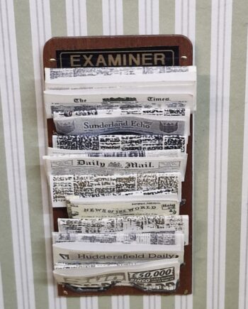 1/12th scale Doll House, Shop News Paper Wall Rack   CHE30