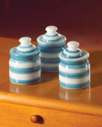 12th scale Dolls House  Cornish Ware Ceramic Storage Jars 5929