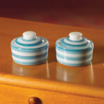 12th scale Dolls House  Cornish Ware Ceramic Storage Jars 5941