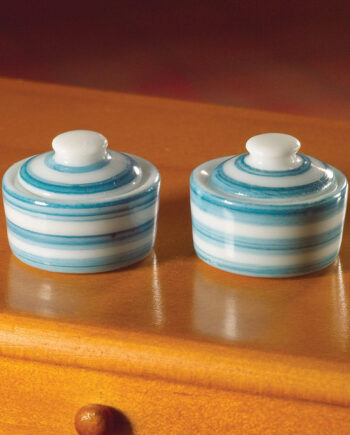 12th scale Dolls House  Cornish Ware Ceramic Storage Jars 5941