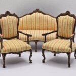 1:12th Scale, Dolls House, Furniture, Chair and Sofa Set, E.M.E RN7