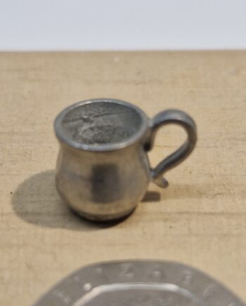 Miniature 1/12 Scale   Small Pewter Tankard     CF16