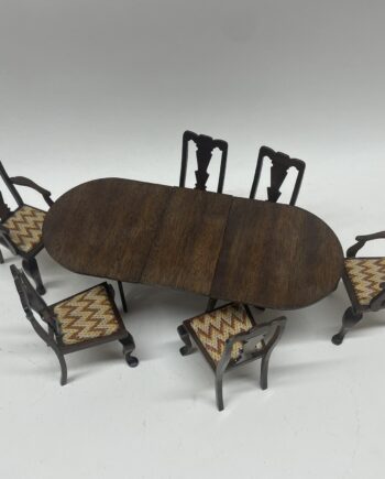 1:12th Scale Dolls House Furniture, Doug Wells- Dining Table Set DW20