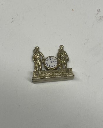 Doll House 12th scale Gold Soldiers Mantle Clock, D1660
