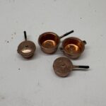 1:12TH Scale Dolls House Miniature, Copper Pot Set, DK102