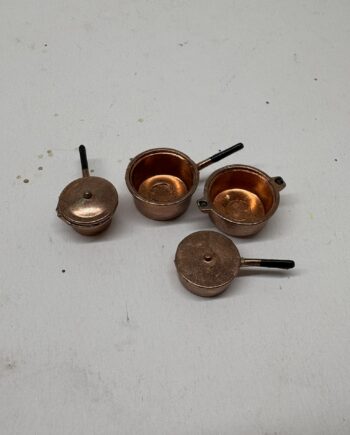 1:12TH Scale Dolls House Miniature, Copper Pot Set, DK102