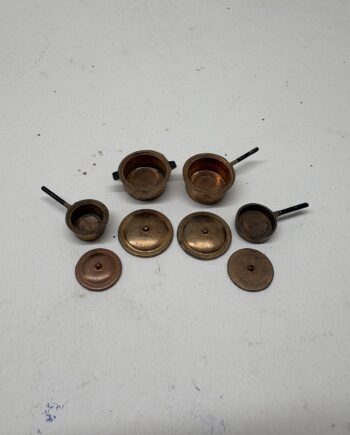 1:12TH Scale Dolls House Miniature, Rusted Copper Pot Set, DK104