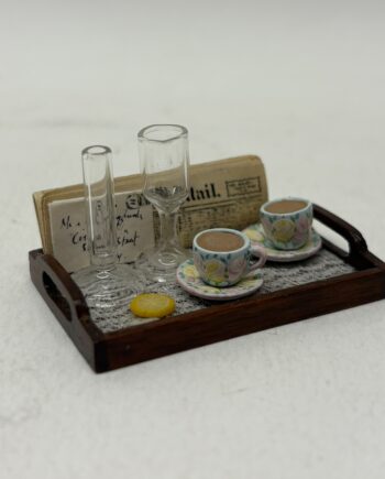 1:12th Scale Dolls House Accessories- Breakfast Tea Tray, RF01