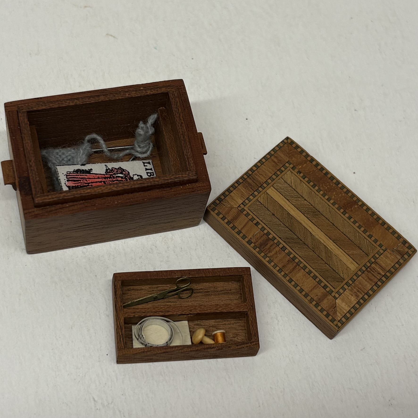 1:12th Scale Dolls House Accessories- Intricate Sewing Box, RF06