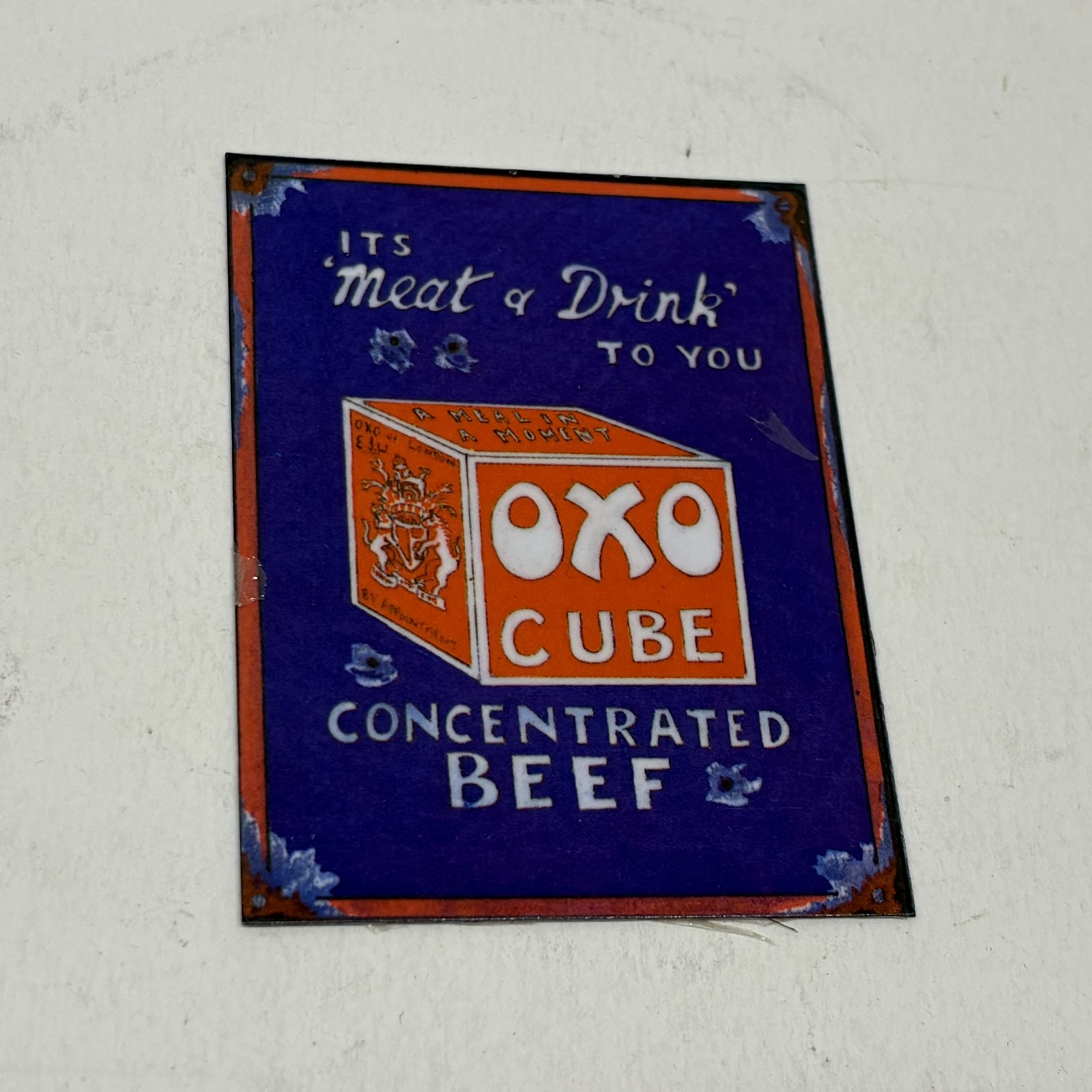 1/12th Scale, Dolls House Miniatures: Retro Sign, PF17