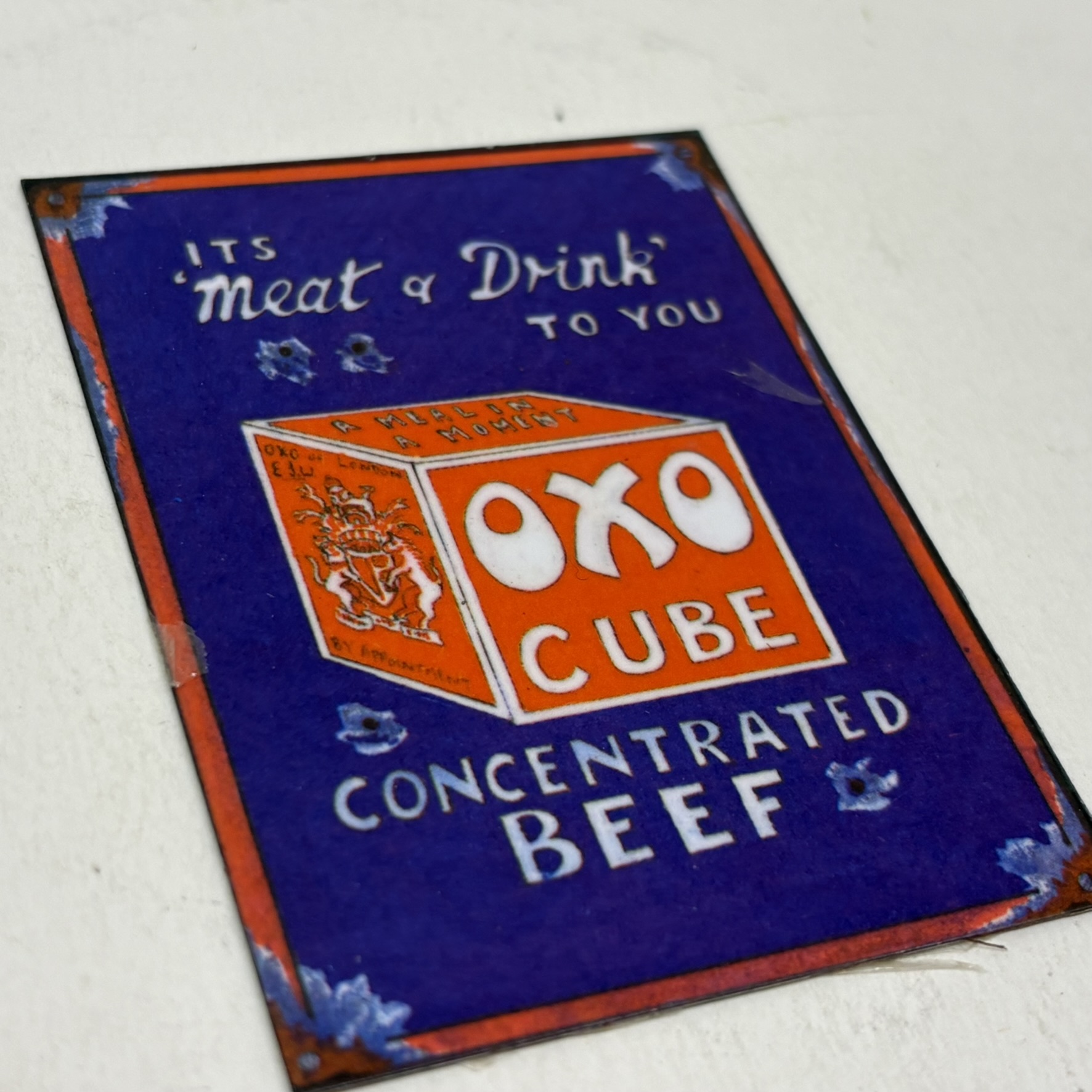 1/12th Scale, Dolls House Miniatures: Retro Sign, PF17