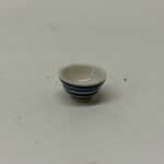 1/12th Scale, Dolls House Miniatures: Blue Striped Bowl , PF30