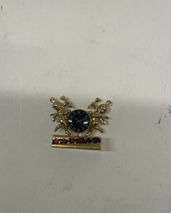 Doll House 12th Scale, Golden Cupid Clock, D9777a