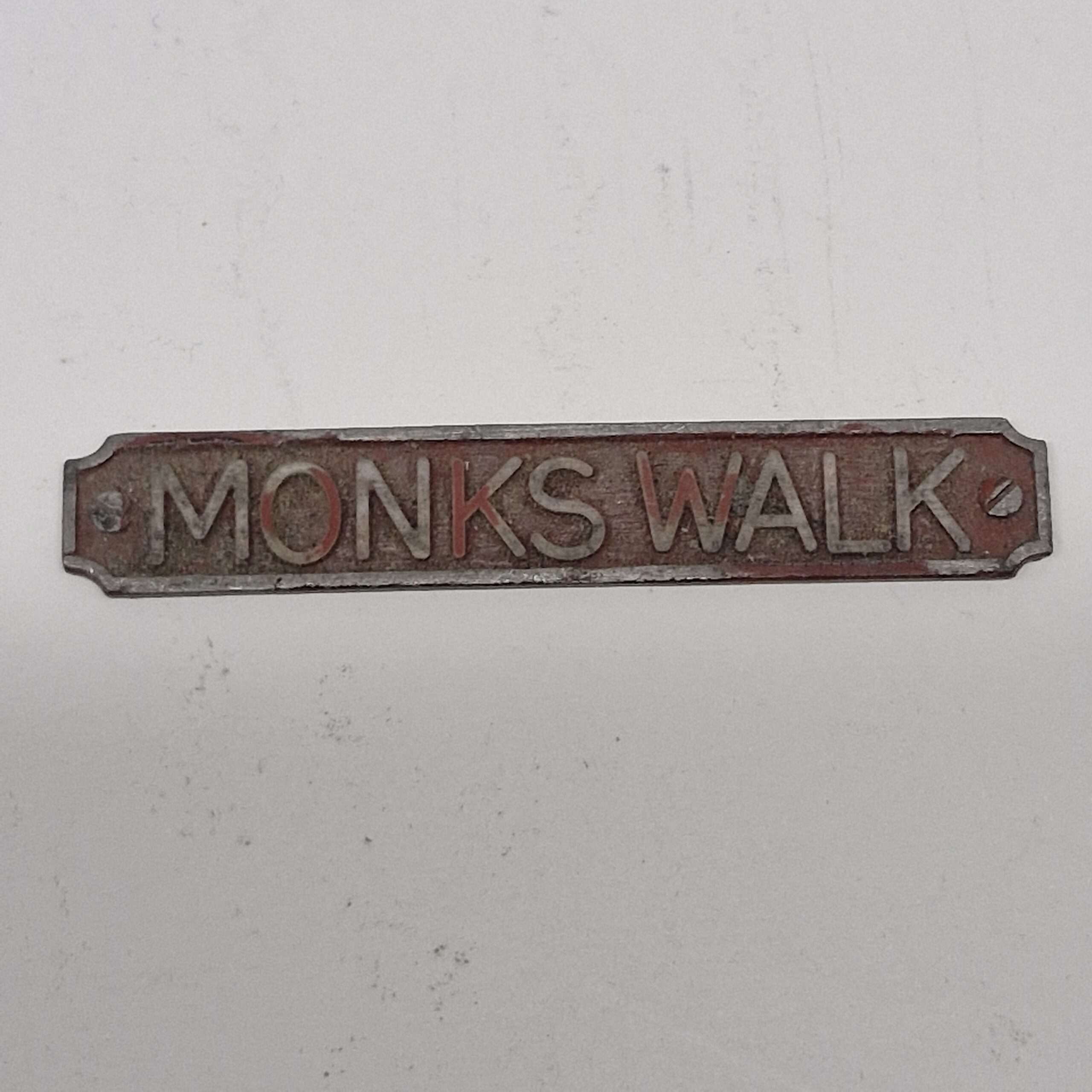 1/12th scale Dolls House Ironworks: Monks Walk Unpainted House Sign, IRRS06