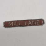 1/12th scale Dolls House Ironworks: Mill Lane Unpainted House Sign, IRRS08
