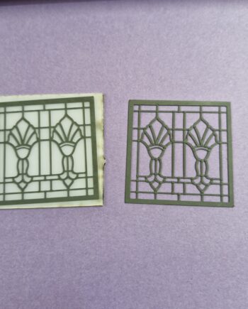 12th scale square Lead Light windows  Including perspex     by Ironwork    IRLW11