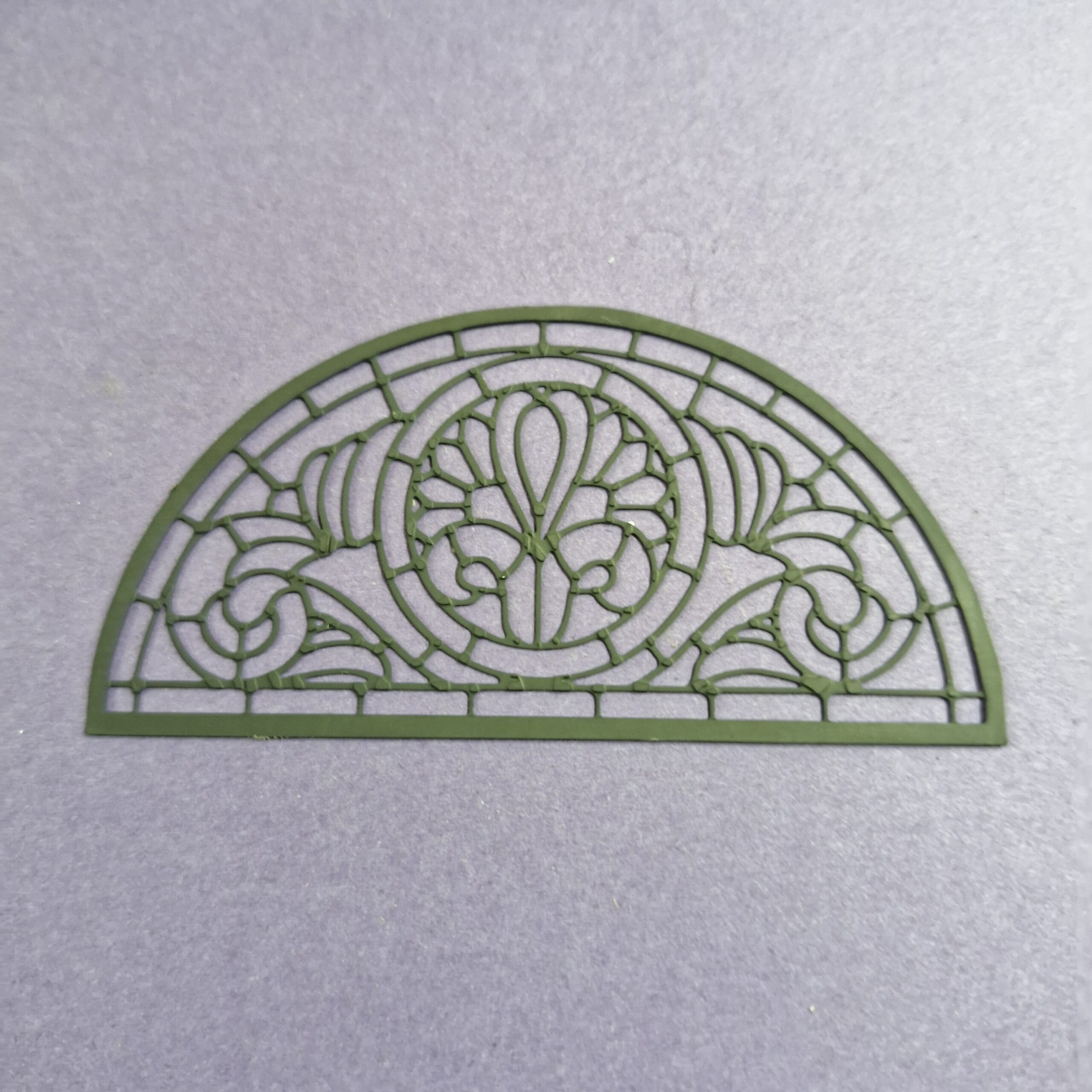 12th scale 1/2 Round Fan Lead Light windows by Ironwork IRLWHR