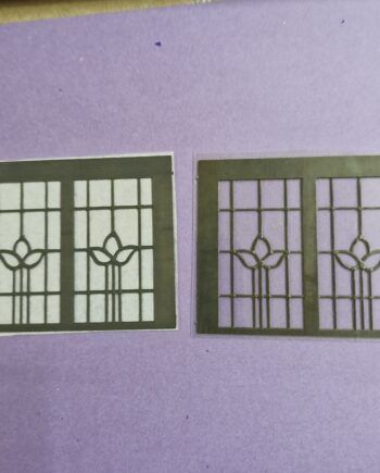 12th scale   Lead Light windows  Including perspex     by Ironwork    IRLW31