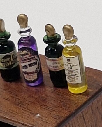 12th scale   set of 4 Chemistry bottles.   T19