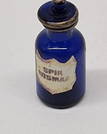 12th scale Chemist Jar  Blue Glass    T22